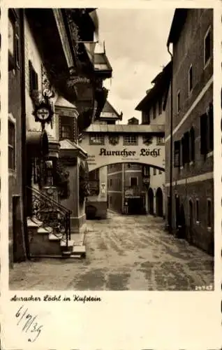 Ak Kufstein in Tirol, Auracher Löchl, Kufsteiner Weinstube, Brückengang