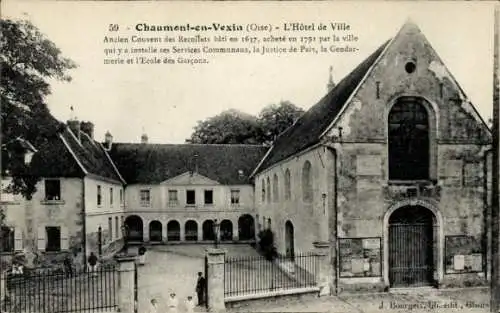 Ak Chaumont en Vexin Oise, Rathaus