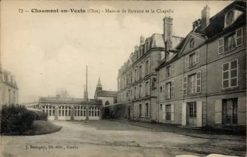 Ak Chaumont in Vexin Oise, Maison de Retraite et la Chapelle