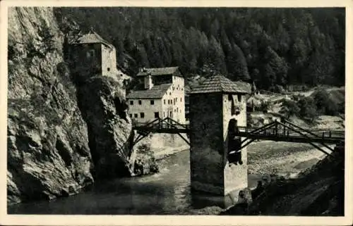 Ak Finstermünz Nauders in Tirol, Brücke, Türme