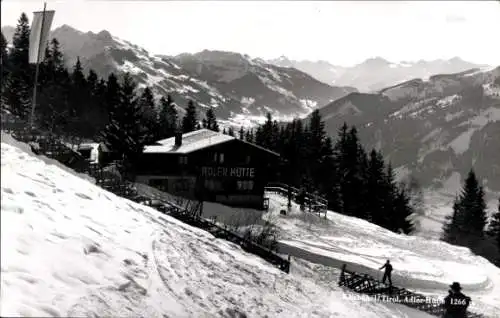 Ak Kitzbühel in Tirol, Adler-Hütte, Skiläufer