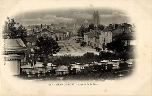 Ak Saint Nicolas von Port Meurthe und Moselle, Avenue de la Gare