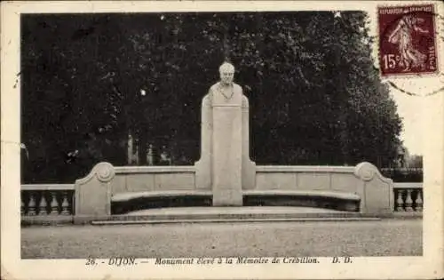 Ak Dijon Côte d'Or, Monument eleve a la Memoire de Crebillon