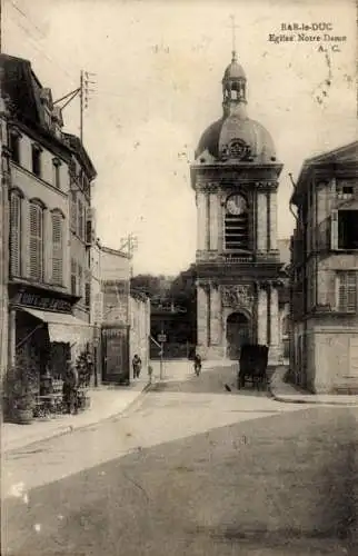 Ak Bar le Duc Meuse, Kirche Notre Dame, Cafe