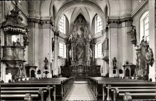 Ak Donaueschingen im Schwarzwald, Stadtkirche, Innenansicht, Kanzel