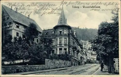 Ak Triberg im Schwarzwald, Wasserfallstraße