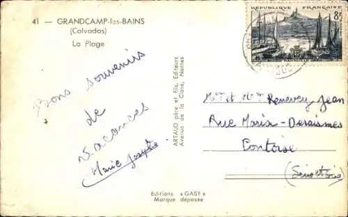 Ak Grandcamp les Bains Calvados, Plage