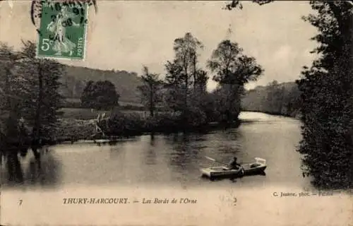 Ak Thury Harcourt Calvados, Bords de l'Orne