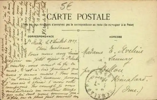 Ak Saint Aubin sur Mer Calvados, Le repos a la Plage