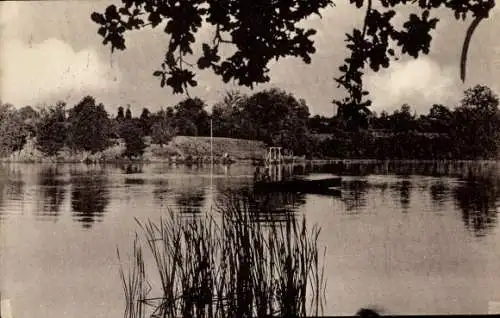 Ak La Roche en Brenil Côte d'Or, Etang de Tournesac, Plage