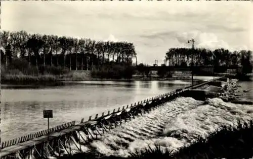 Ak Auxonne Côte-d'Or, Barrage sur la Saone