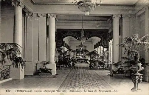 Ak Trouville Calvados, Casino Municipal, Le Hall du Restaurant