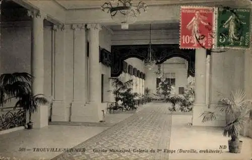 Ak Trouville sur Mer Calvados, Casino Municipal, Galerie du 1st Etage