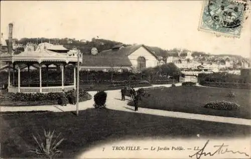 Ak Trouville Calvados, Jardin Public