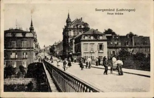 Ak Saargemünd Sarreguemines Lothringen Moselle, Neue Brücke