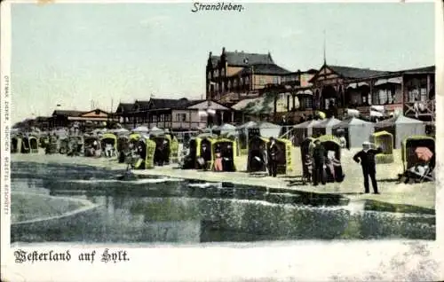 Ak Westerland auf Sylt, Strandleben, Strandkörbe