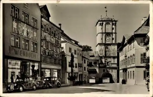 Ak Wangen im Allgäu, Herrenstraße, Ravensburger Tor, Werdich