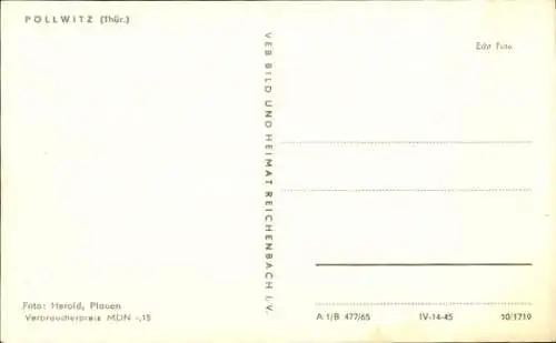 Ak Pöllwitz Zeulenroda in Thüringen, Teilansicht