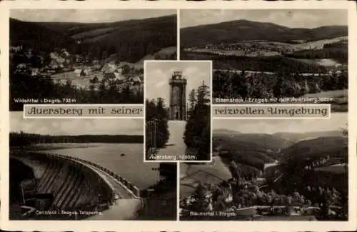 Ak Wildenthal Eibenstock im Erzgebirge, Auersberg, Umgebung, Carlsfeld, Blauenthal