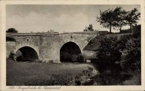 Ak Pappendorf Striegistal in Sachsen, Alte Striegisbrücke