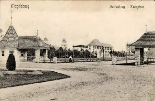 Ak Herrenkrug Magdeburg, Rennplatz