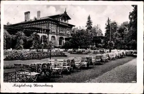 Ak Herrenkrug Magdeburg in Sachsen Anhalt, Städtisches Parklokal