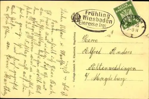 Passepartout Ak Magdeburg an der Elbe, Stadttheater, 50 Jahre 1876-1926