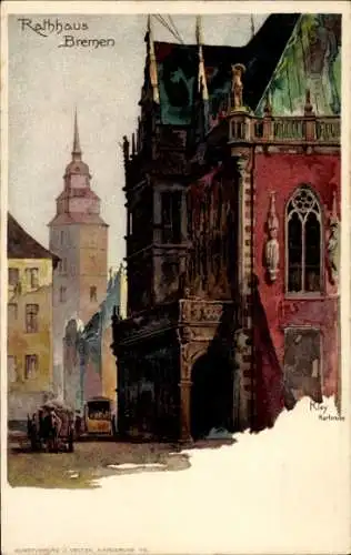 Künstler Litho Kley, Heinrich, Hansestadt Bremen, Rathaus