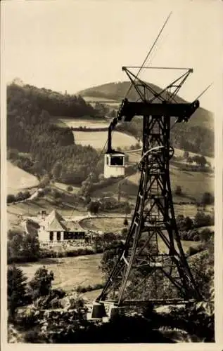 Ak Freiburg im Breisgau, Luftseilbahn a.d. Schauinsland, Gondel in Fahrt