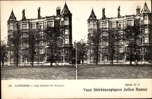 Stereo Ak London England, Temple Garden