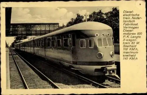 Ak Niederländische Eisenbahn, Diesel-Lokomotive