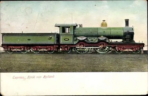 Ak Niederländische Eisenbahn, Express, Hoek von Holland, Dampflok Nr. 997