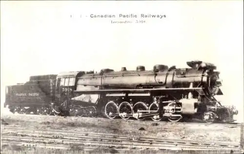 Ak Kanadische Eisenbahn, Canadian Pacific Railways, Dampflok Nr. 5918