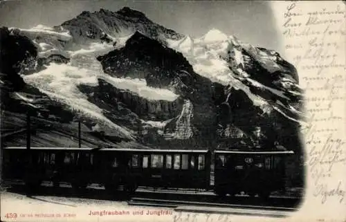 Ak Kanton Bern Schweiz, Jungfraubahn, Jungfrau