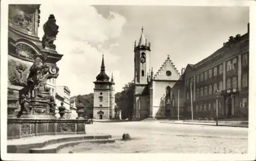 Ak Teplice Teplitz Region Aussig, Zamecke namesti