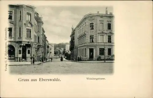 Ak Eberswalde, Weinbergstraße, Eckgebäude, Geschäft