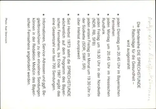 Ak Moderatorin Dr. med. Antje-Katrin Kühnemann, Portrait, Autogramm