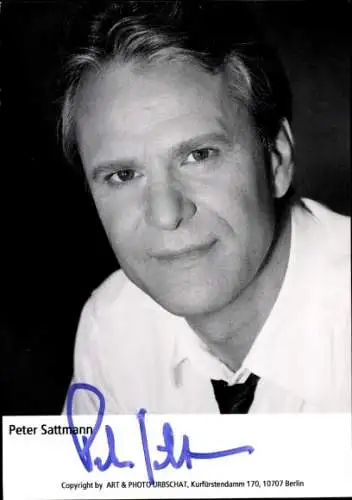 Ak Schauspieler Peter Sattmann, Portrait, Autogramm