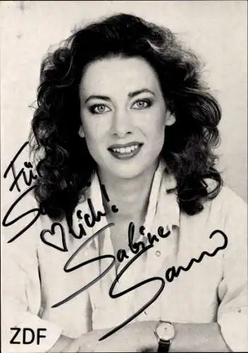 Ak Schauspielerin Sabine Sauer, Portrait, Autogramm