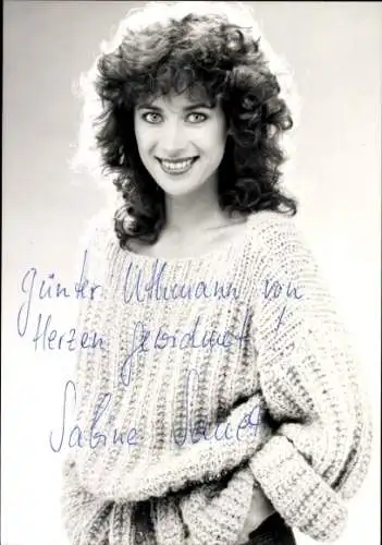 Ak Schauspielerin Sabine Sauer, Portrait, Autogramm