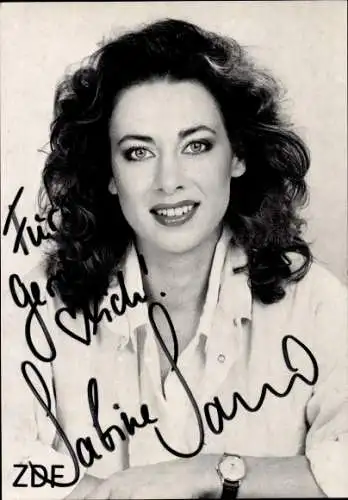 Ak Schauspielerin Sabine Sauer, Portrait, Autogramm