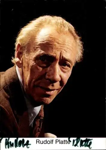 Ak Schauspieler Rudolf Platte, Portrait, Autogramm