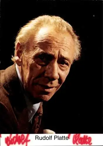 Ak Schauspieler Rudolf Platte, Portrait, Autogramm