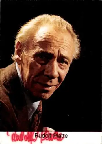 Ak Schauspieler Rudolf Platte, Portrait, Autogramm