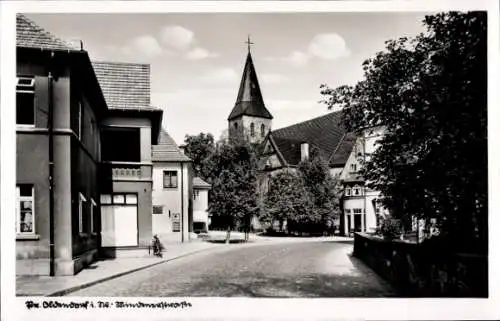 Ak Preußisch Oldendorf in Westfalen, Mindener Straße, Kirche