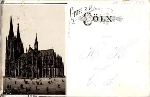 Litho Köln am Rhein, Der Dom