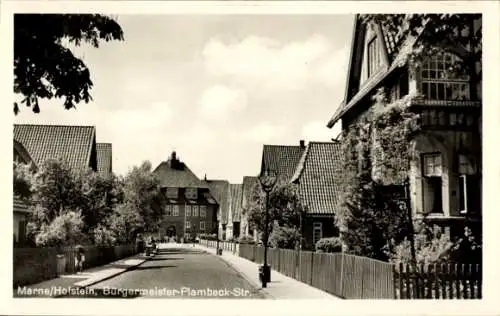 Ak Marne in Holstein, Bürgermeister Plambeck Straße