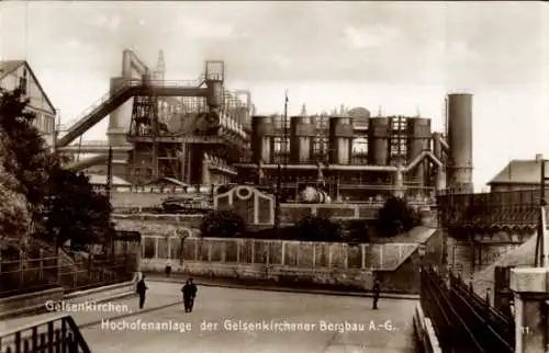 Ak Gelsenkirchen im Ruhrgebiet, Hochofenanlage der Gelsenkirchener Bergbau A.-G.