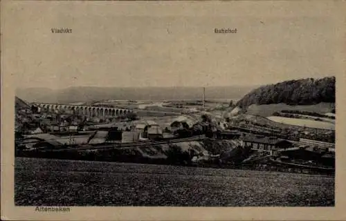 Ak Altenbeken in Westfalen, Viadukt, Bahnhof