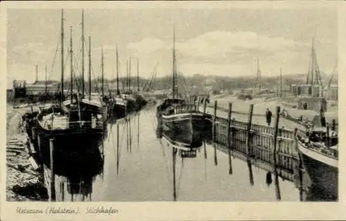 Ak Uetersen Holstein, Stichhafen, Boote